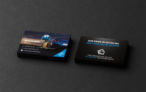 MG Valeting and Detailing Business Cards